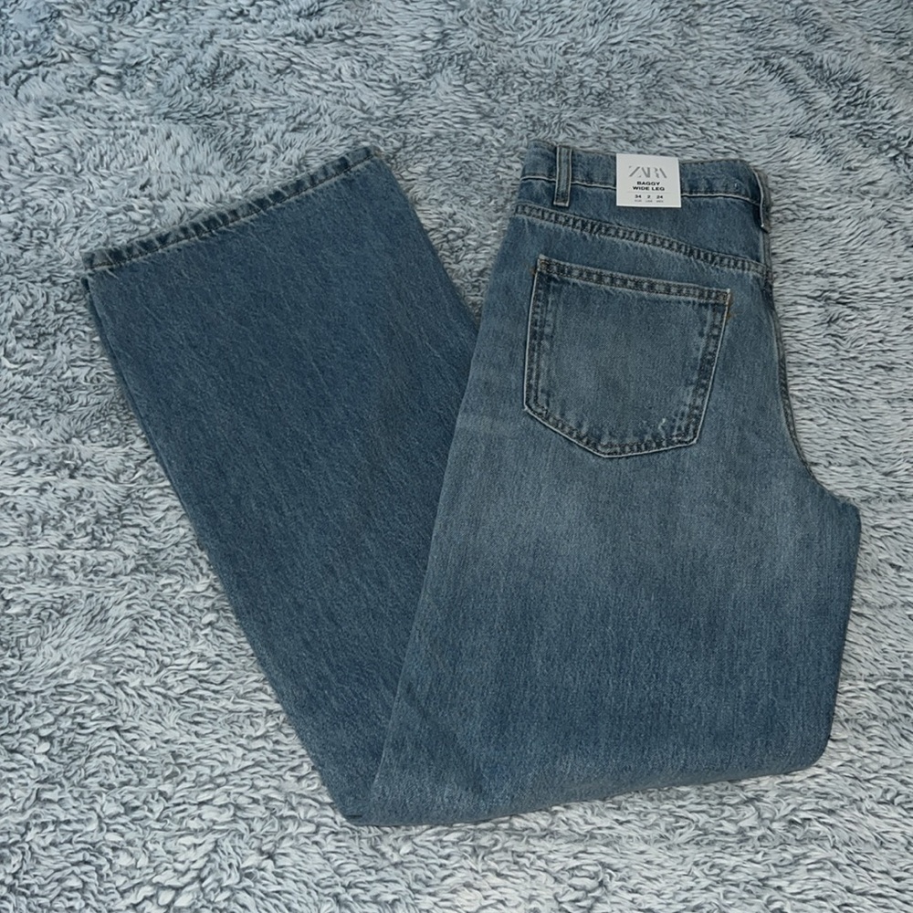 Zara Baggy Wide Leg Jeans Size 2